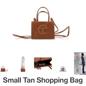 TELFAR SMALL TAN SHOPPING BAG